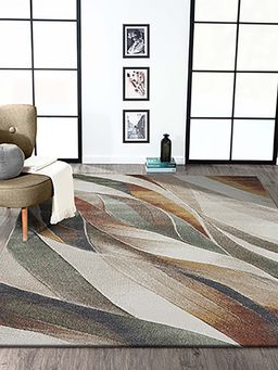 OBSESSIONS - Multicolour Abstract Polypropylene Jute Backing Carpet