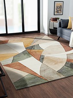OBSESSIONS - Multicolour Abstract Polypropylene Jute Backing Carpet