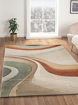 OBSESSIONS - Multicolour Abstract Polypropylene Jute Backing Carpet