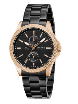 Strand by Obaku - Ginevra Black Dial Multifunction Watch For Men (S710GMVBSB)
