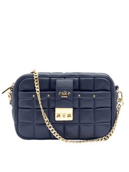 Eske - Navy Blue Nappa Leonie Sling Bag For Women