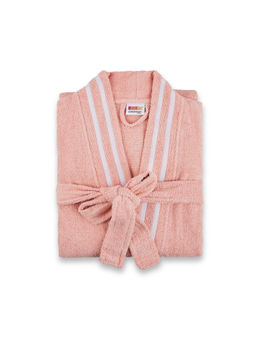 SPACES - Pink Airsoft Cotton Dobby Solid Bath Robe (M)
