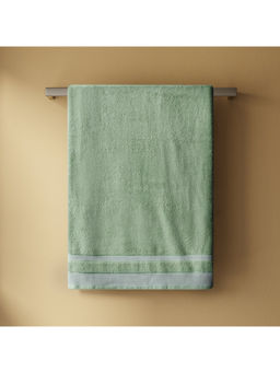 SPACES - Green Hygro Cotton 600 GSM Dobby Plain Ultra Absorbent Bath Towel