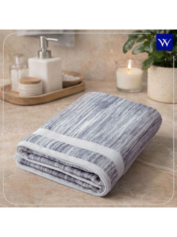 Welspun - Purple Welstyle Cotton 380 GSM Dobby Soft Feel Bath Towel
