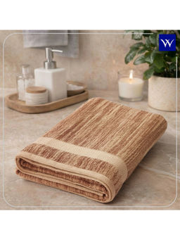 Welspun - Beige Welstyle Cotton 380 GSM Dobby Soft Feel Bath Towel