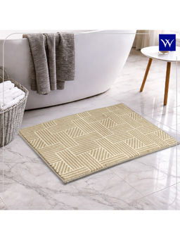 Welspun - Beige Ethan Polyester Machine Tufted Stain Resistant Bath Mat (S)