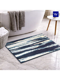 Welspun - Navy Blue Ethan Polyester Machine Tufted Stain Resistant Bath Mat (L)