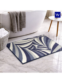 Welspun - Navy Blue Ethan Polyester Machine Tufted Stain Resistant Bath Mat (L)