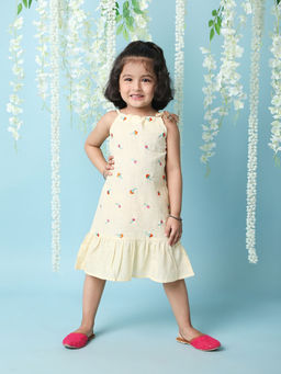 KID1 - Floral Bloom Dress Yellow
