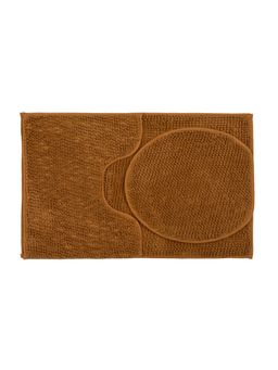 EZ Life - Luxe Chenille Shorthair 3 Piece Bathroom Mats Set (L 80 x W 50 cms) Beige