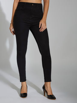 Miss Chase - Women Black Od Skinny High Rise Regular Stretchable Denim Jeans