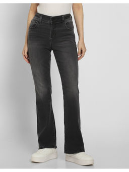 American Eagle - Women Black Next Level Low-Rise Kick Bootcut Jeans
