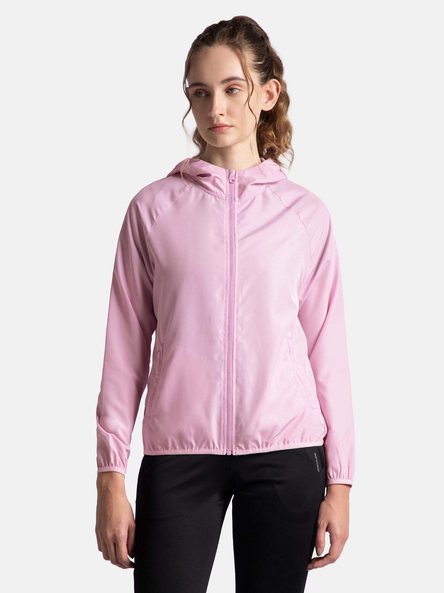 jockey MW50 Women Microfiber Fabric Active Wear Hooded Jacket - Winsome Orchid-picture-22