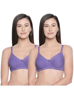 Bodycare - B, C & D Cup Perfect Coverage Bra In 100% Cotton-Pack Of 2 - Purple