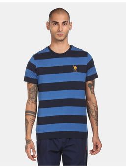 U.S. POLO ASSN. - Men Blue I688 Comfort Fit Stripe Cotton T-Shirt