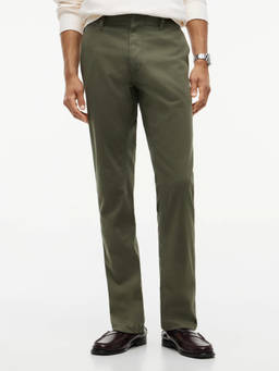 Tommy Hilfiger - Green Slim Fit Solid Mid Rise Trouser
