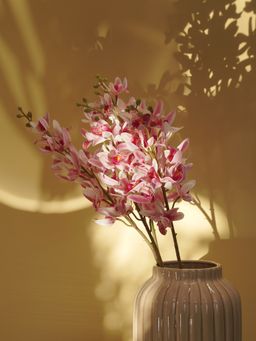 Pure Home + Living - Pink Artificial Lily Flower Steam - Single