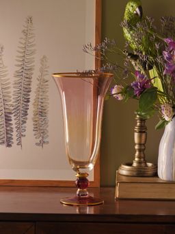 Pure Home + Living - Pink Ombre Glass Vase (L)