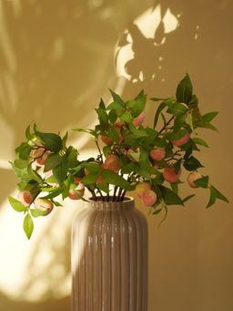 Pure Home + Living - Red Artificial Flower Steam - Single