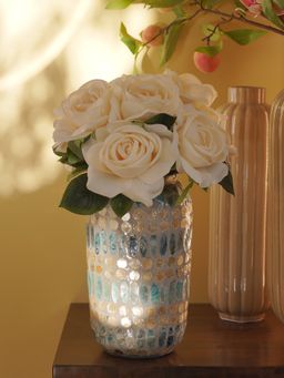 Pure Home + Living - Blue Embellished Lacquer Vase (S)