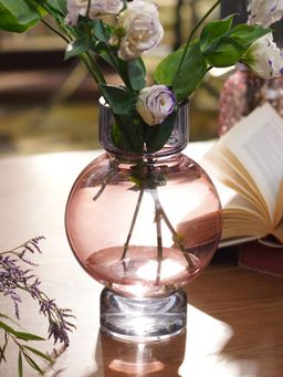 Pure Home + Living - Blue Pink Trinity Colour blocked Glass Vase