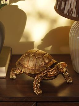 Pure Home + Living - Antique Gold Polyresin Turtle (L)