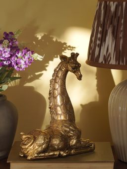 Pure Home + Living - Antique Gold Polyresin Sitting Giraffe