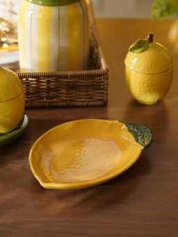 Pure Home + Living - Yellow Ceramic Lemon Platter (S)