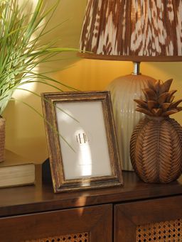 Pure Home + Living - Antique Gold Wood Finish Polyresin Photo Frame