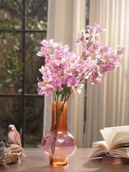 Pure Home + Living - Pink Orange Ombre Glass Vase