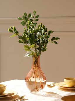 Pure Home + Living - Pink Orange Glass Vase with Ombre