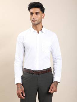 Turtle - Men White Printed Formal Shirt
