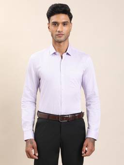 Turtle - Men Purple Printed Formal Shirt