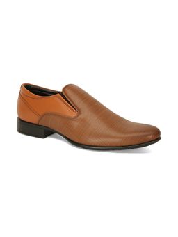 Bata - Textured Tan Formal Shoes