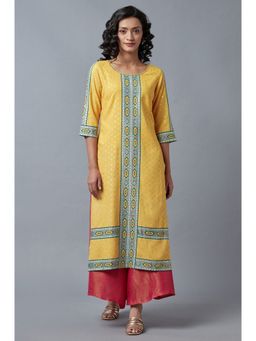 Aurelia - Yellow Festive Ethnic Embellished Kurta