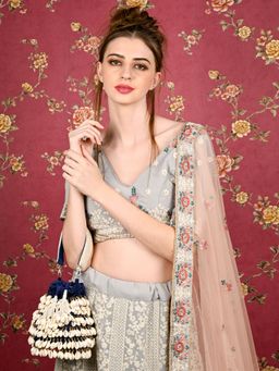 Odette - Blue Embellished Potli Bag