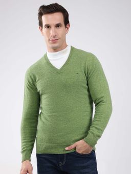 Monte Carlo - Mens V-Neck Full Sleeve Pullover - Green