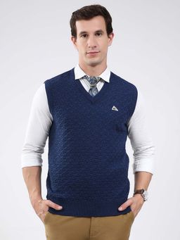 Monte Carlo - Mens V-Neck Sleeveless Sweater - Blue