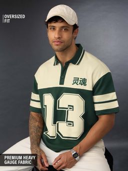 The Souled Store - Souled 13 Men Oversized Polo T-Shirt - Multi-Color