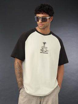 The Souled Store - Official Pixar: Wall-E Men Oversized T-Shirt - Off White