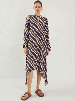 Femmella - Black Abstract Print Dress