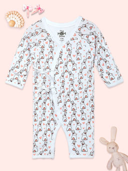 The Mom Store - Hearts and Fluffs Infant White Bodysuit