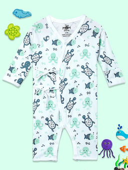 The Mom Store - Turtle Trouble Infant White Bodysuit