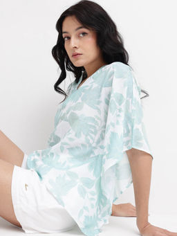 RAREISM - Womens Leaf Print Regular Fit Top