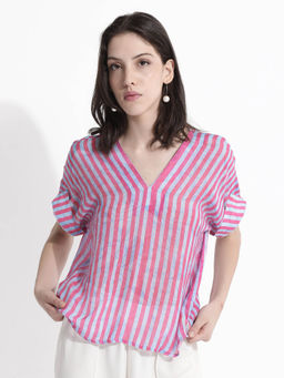 RAREISM - Womens Modern Stripes Regular Fit Top