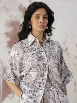 RAREISM - Womens Floral Print Regular Fit Top