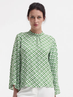 RAREISM - Womens Geometric Print Regular Fit Top