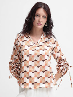 RAREISM - Womens Geometric Print Regular Fit Top