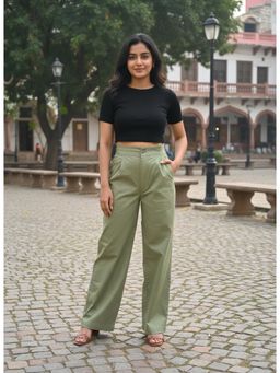 Zuri - The 4-Way Stretch Sage High-Waisted Pant