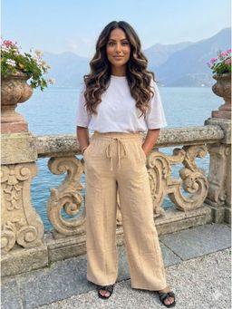 Zuri - Luxe Soft-Touch Gauze Beige Pant